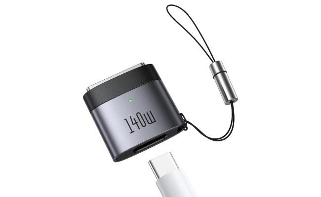 Mcdodo  OT-6850 140W USB-C to Magsafe 3 Adapter with Lanyard, Portable and Lightweight Magsafe to USB C Adapter Fit for MacBook Pro M1 M2 M3 (2021 2023 2024) 14"/16", MacBook Air M2 M3(2022 2023 2024) 13"/15"